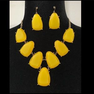 Yellow Necklace & Earrings Set
